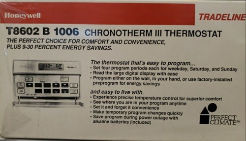 Honeywell chronotherm iii - honeywell,