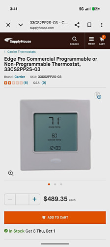 Carrier edge pro termostato - pro,